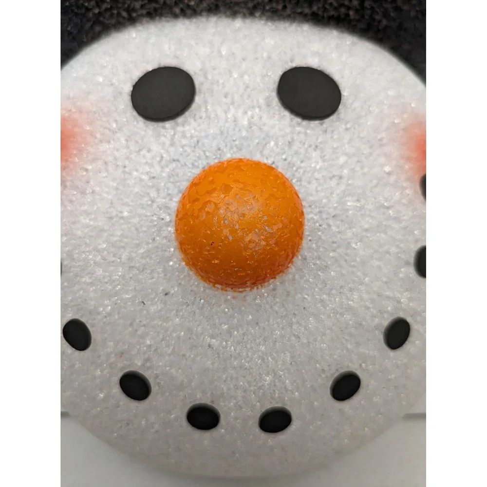Melted Jelly Plastic Popcorn Snowman Outdoor Light Cover Porch Light‎ Lot Of 2